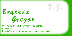 beatrix gregor business card